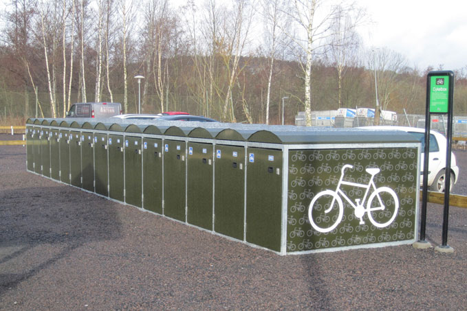 Aretus cykelboxar i Jönköping.