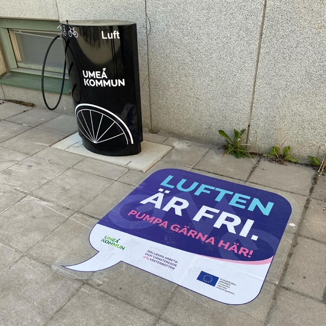 LED Comfort cykelpump i Umeå kommun.