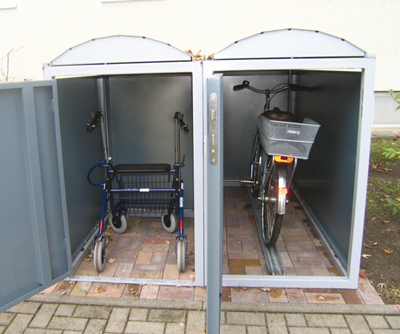Aretus  för barnvagns och cykelförvaring.
